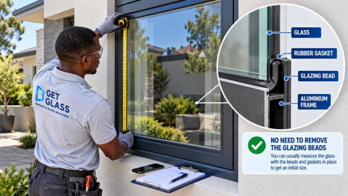 Infographic about How to measure aluminium window for glass replacement Get Glass